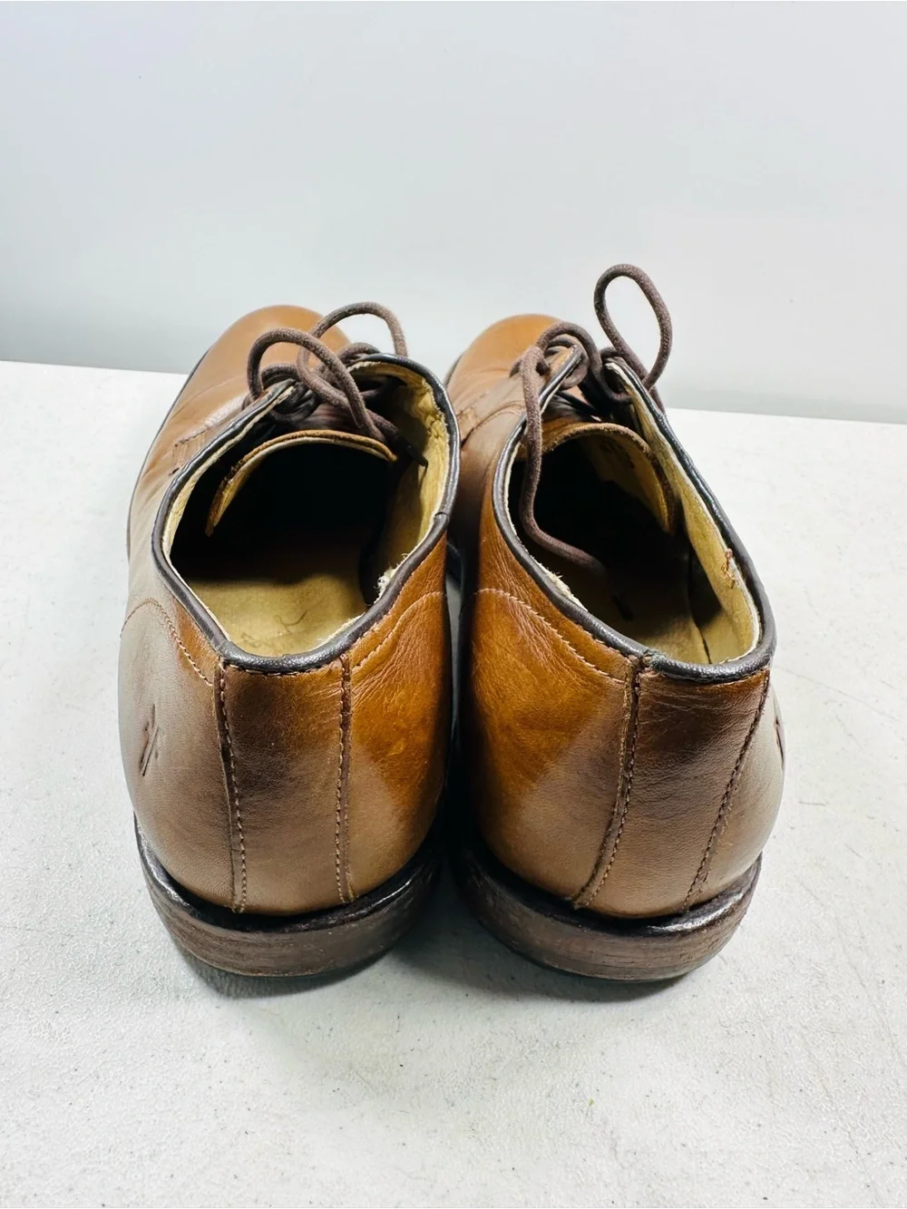 FRYE 84570 Leather Oxford Cognac Burnish Tan Shoes Men's 9.5D